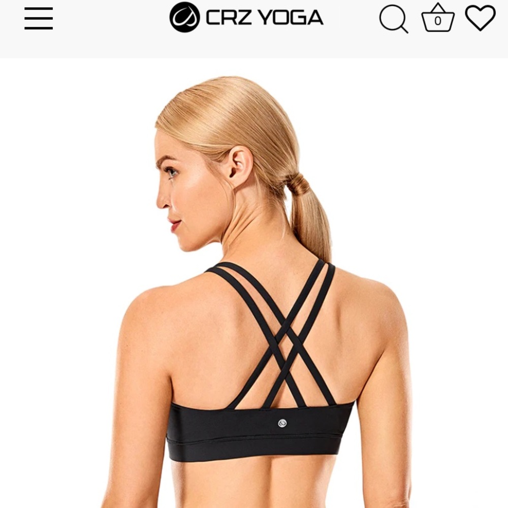 BRAND NEW CRZ Yoga Nakedfeel Bra Cross Back